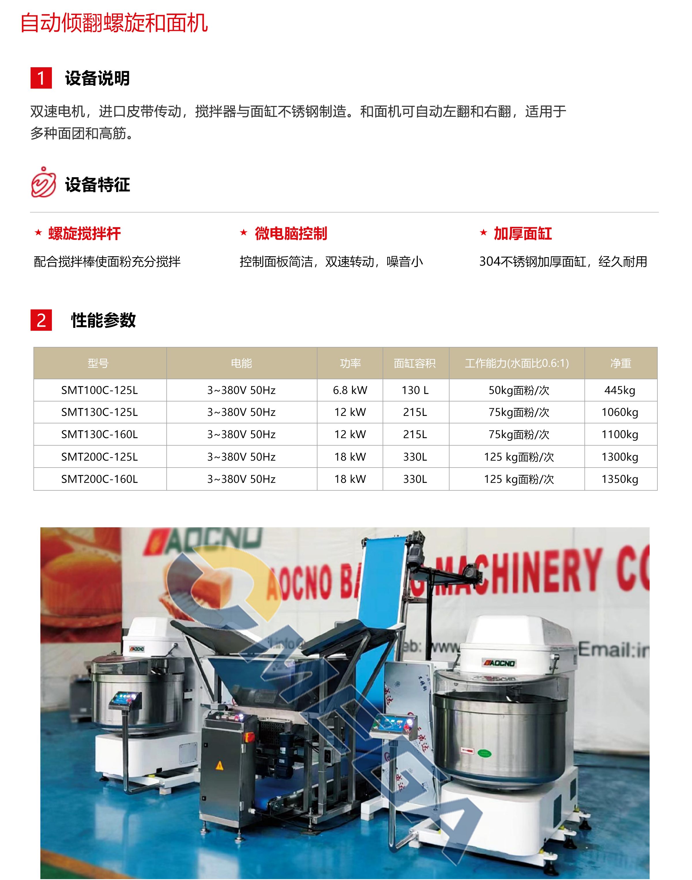 自动倾翻螺旋和面机2